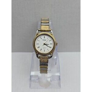 Womens Vintage Pulsar By Seiko Watch Gold Silver Tone Y481-0720 New Battery